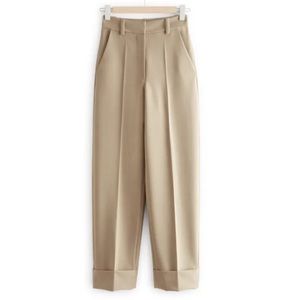 & Other Stories Tan Cuffed Trousers